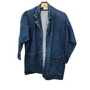 Learsi Jean Jacket Denim Blue Blazer Mens M L Vintage Chest 59" Retro Boho Jacke